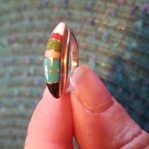 Sterling Silver signed Southwest style ring size 6